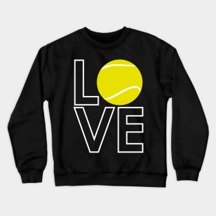 Love Tennis Ball Logo Design Crewneck Sweatshirt